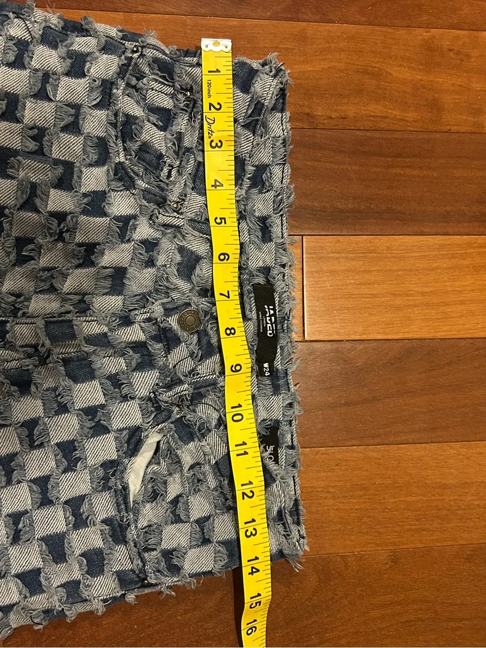 Jaded London Checkerboard Distressed Jeans waist 24